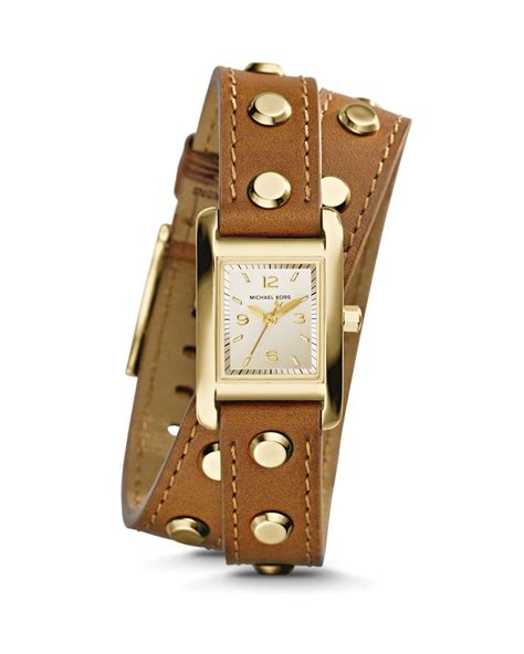 michael kors mini taylor wrap watch|Michael Kors Mini Taylor Gold Studded Wrap Watch NWT.